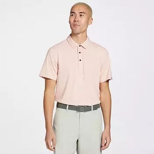 Men's VRST heather mesh golf Pink Polo Shirt l